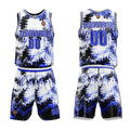 Custom Basketball Jersey Uniform Suit Printed Your Logo Name Number Blue