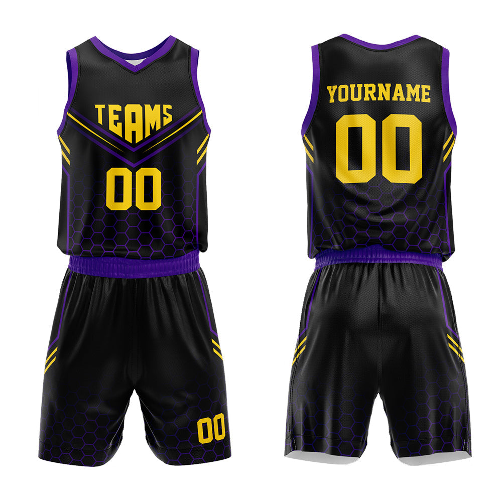 Custom Basketball Jersey Uniform Suit Printed Your Logo Name Number Orange-Royal
