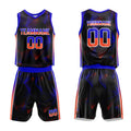 Custom Basketball Jersey Uniform Suit Printed Your Logo Name Number Black-Green-Orange