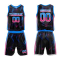 Custom Basketball Jersey Uniform Suit Printed Your Logo Name Number Black-Royal-Orange