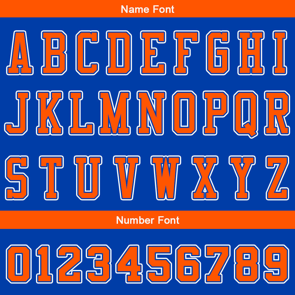 Custom Basketball Jersey Uniform Suit Printed Your Logo Name Number Royal-Orange