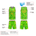 Custom Green Yellow Basketball Jersey Uniform Suit Printed Your Logo Name Number