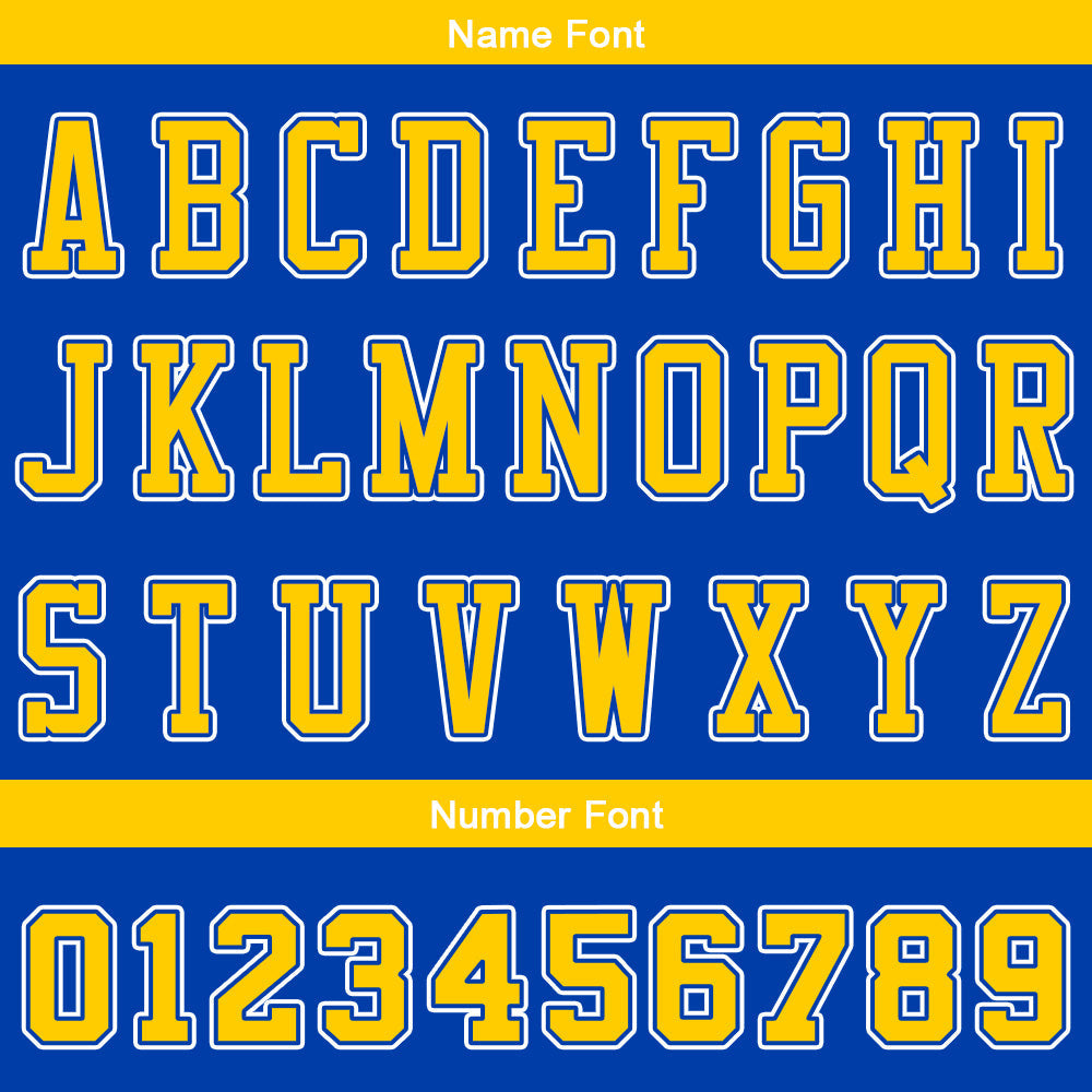 Custom Basketball Jersey Uniform Suit Printed Your Logo Name Number Royal-Yellow