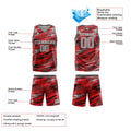 Custom Red Grey Basketball Jersey Uniform Suit Printed Your Logo Name Number