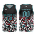 Custom Black Red Green Basketball Jersey Uniform Suit Printed Your Logo Name Number
