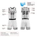 Custom Basketball Jersey Uniform Suit Printed Your Logo Name Number White-Black