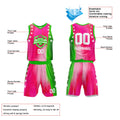 Custom Basketball Jersey Uniform Suit Printed Your Logo Name Number Rainbow-Rose-Green