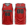 Custom Red Basketball Jersey Uniform Suit Printed Your Logo Name Number