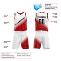 Custom Basketball Jersey Uniform Suit Printed Your Logo Name Number White-Red