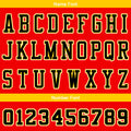 Custom Basketball Jersey Uniform Suit Printed Your Logo Name Number Red-Yellow