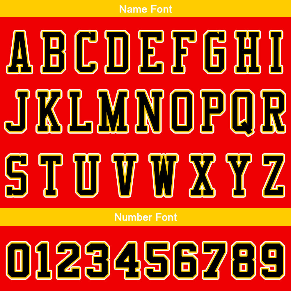 Custom Basketball Jersey Uniform Suit Printed Your Logo Name Number Red-Yellow