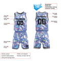 Custom Basketball Jersey Uniform Suit Printed Your Logo Name Number Gorgeous-Grey blue