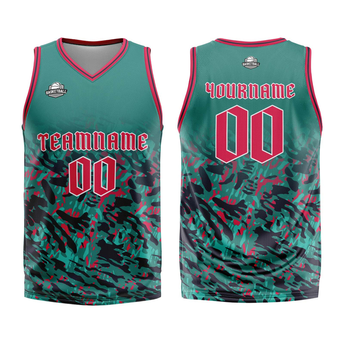 Custom Green Red Basketball Jersey Uniform Suit Printed Your Logo Name Number