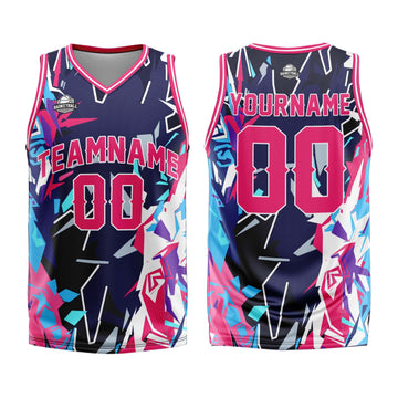 Custom Broken Red Basketball Jersey Uniform Suit Printed Your Logo Name Number