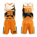 Custom Orange Basketball Jersey Uniform Suit Printed Your Logo Name Number