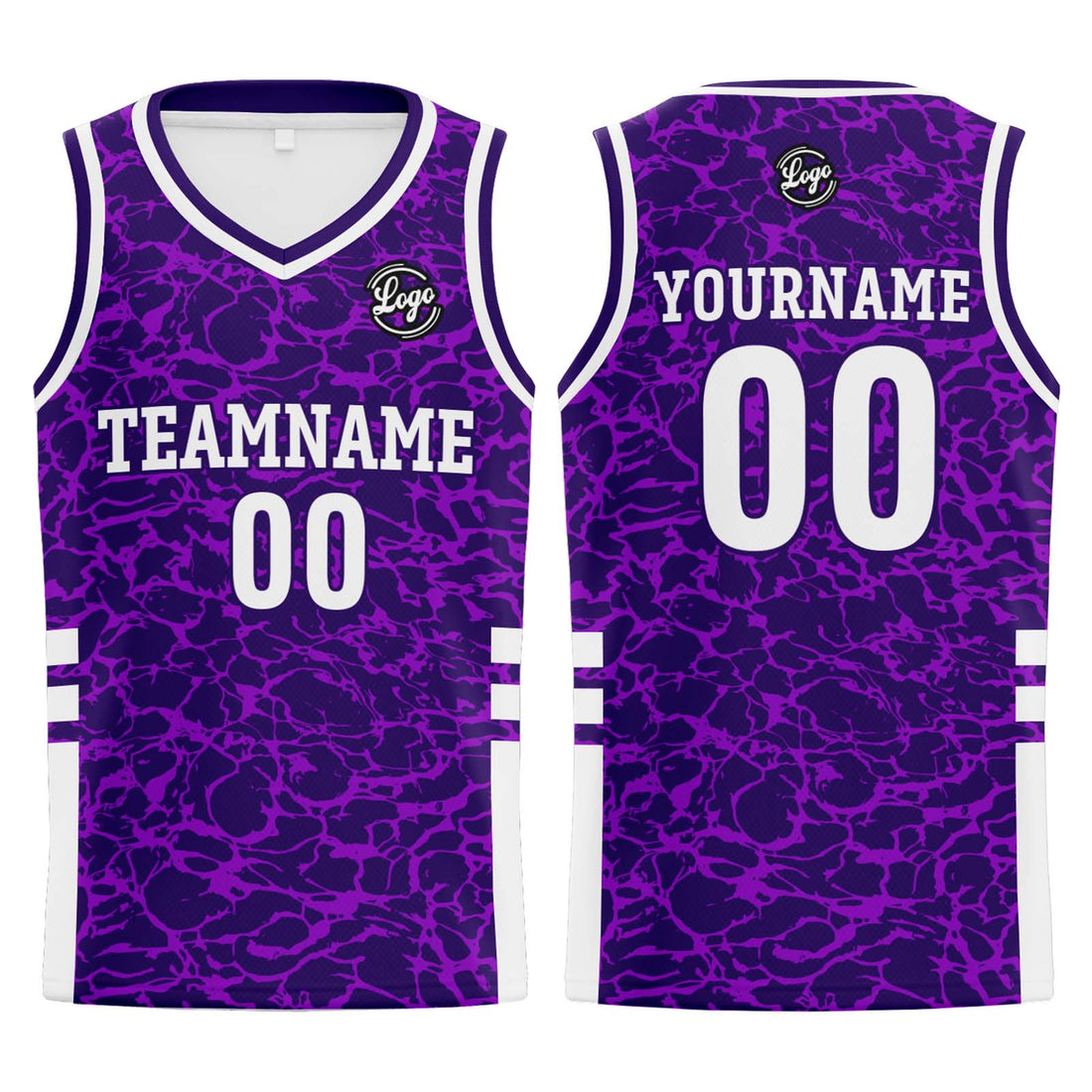 Custom Purple Basketball Jersey Uniform Suit Printed Your Logo Name Number