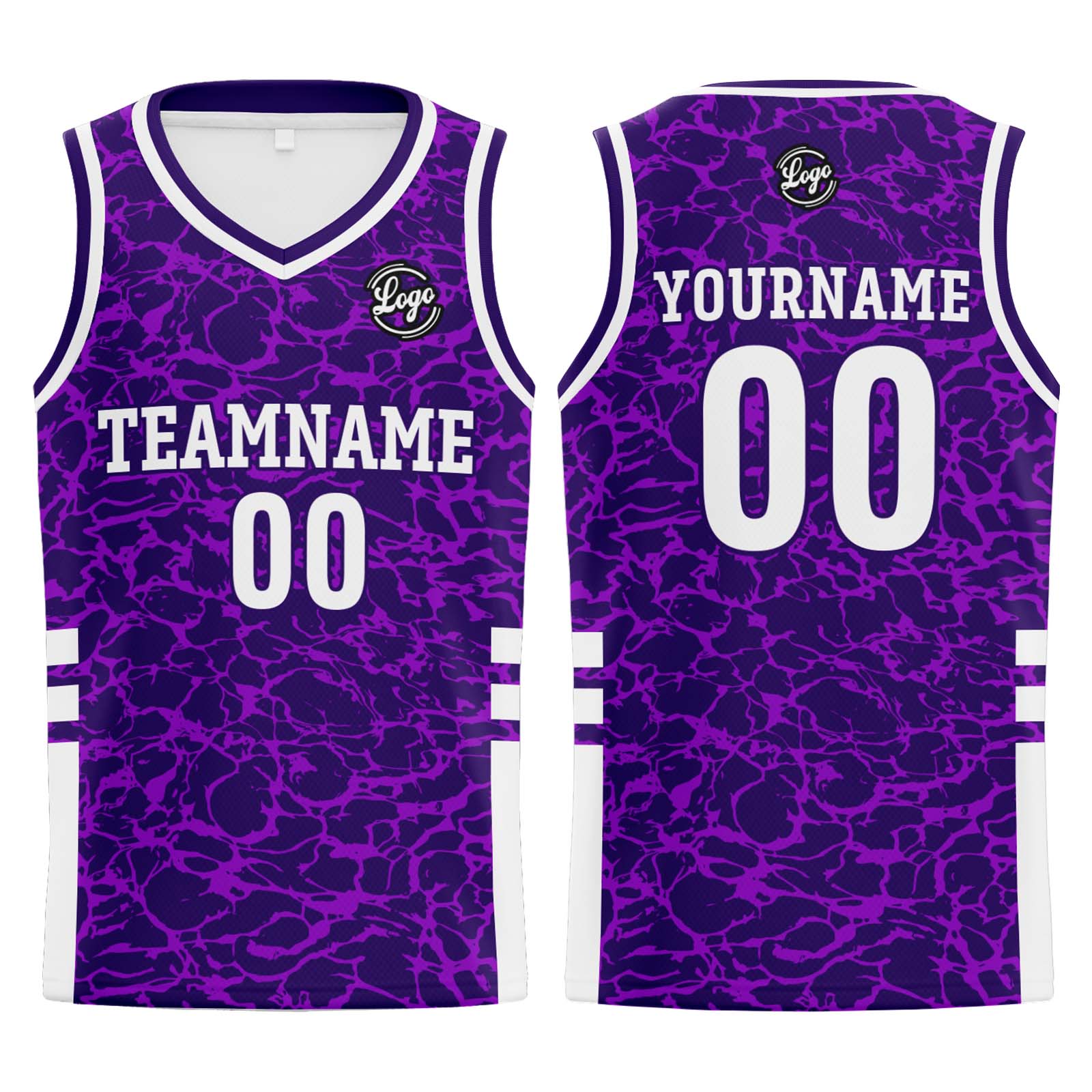 Custom Purple Basketball Jersey Uniform Suit Printed Your Logo Name Number