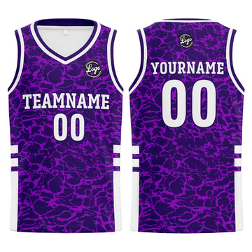 Custom Purple Basketball Jersey Uniform Suit Printed Your Logo Name Number