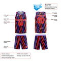 Custom Vertical bar Red Purple Basketball Jersey Uniform Suit Printed Your Logo Name Number