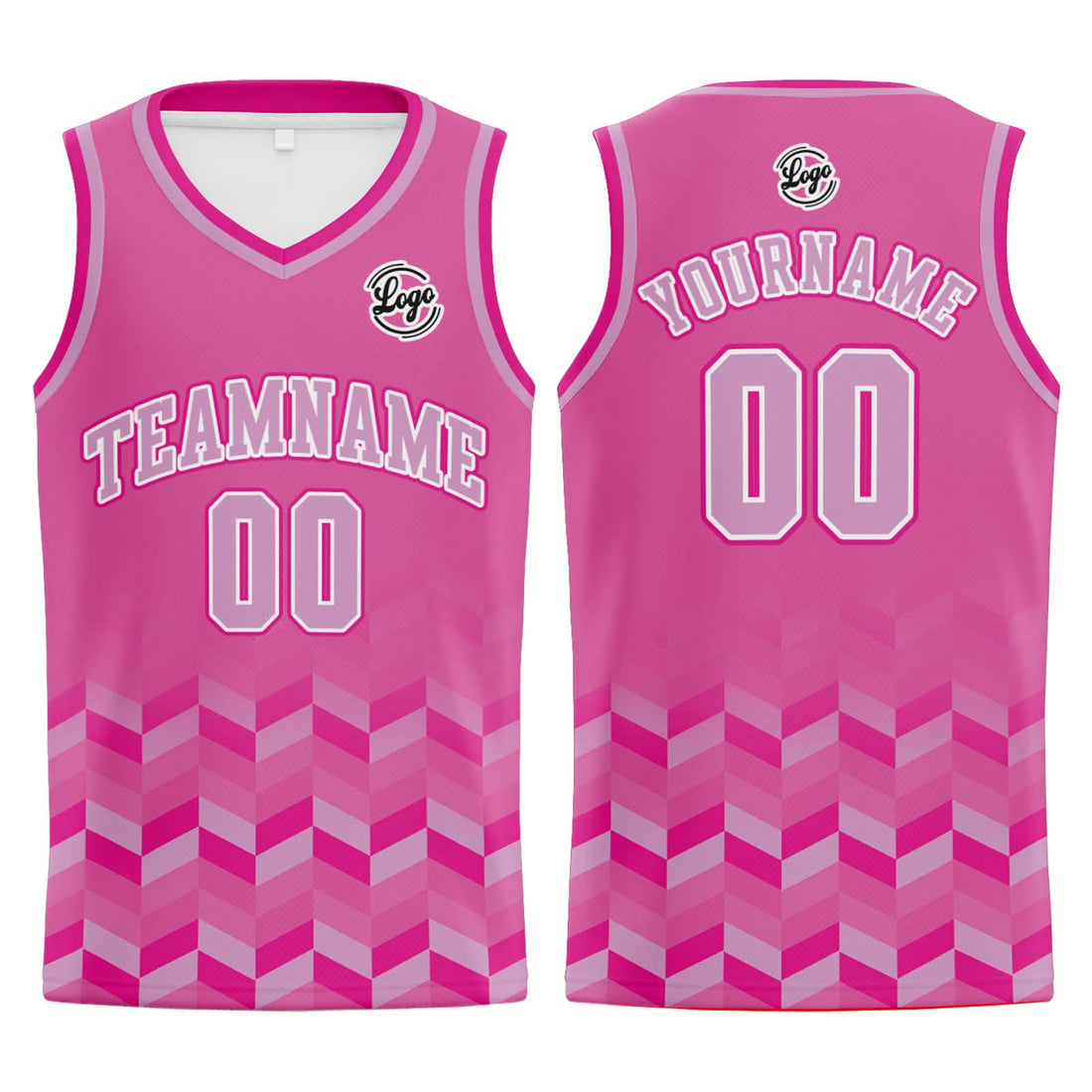 Custom Pink Basketball Jersey Uniform Suit Printed Your Logo Name Number