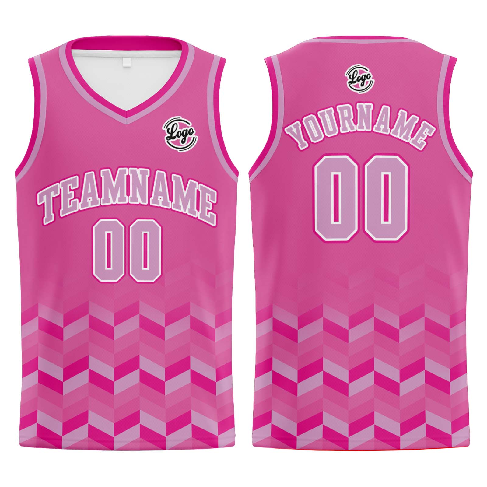 Custom Pink Basketball Jersey Uniform Suit Printed Your Logo Name Number