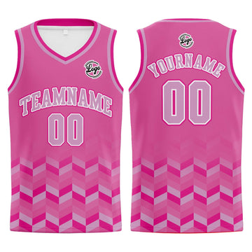 Custom Pink Basketball Jersey Uniform Suit Printed Your Logo Name Number