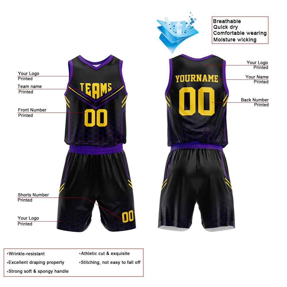 Custom Basketball Jersey Uniform Suit Printed Your Logo Name Number Orange-Royal