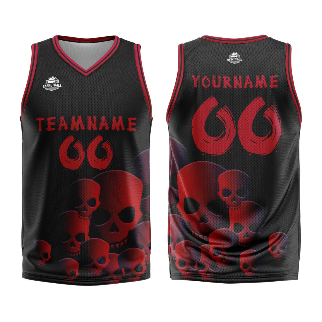 Custom Fluid Red Basketball Jersey Uniform Suit Printed Your Logo Name Number
