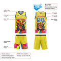 Custom Yellow Basketball Jersey Uniform Suit Printed Your Logo Name Number