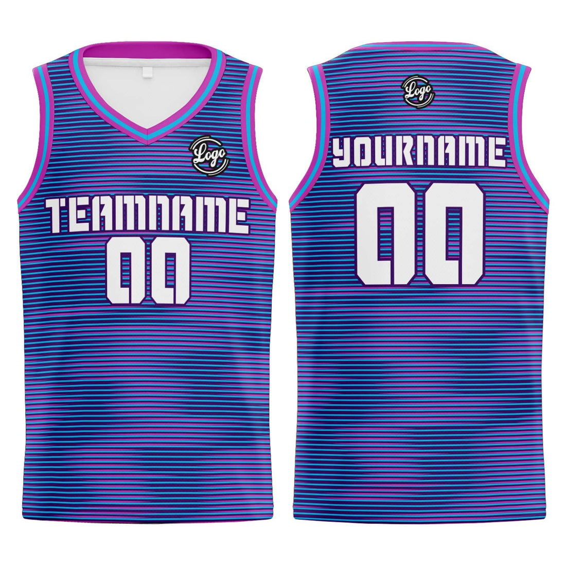 Custom Purple Light Blue Basketball Jersey Uniform Suit Printed Your Logo Name Number