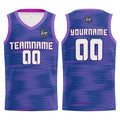 Custom Purple Light Blue Basketball Jersey Uniform Suit Printed Your Logo Name Number