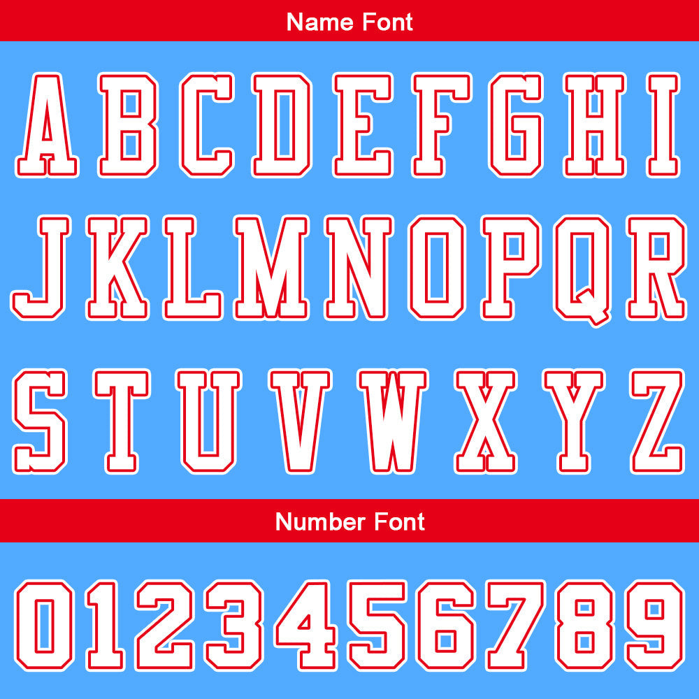 Custom Basketball Jersey Uniform Suit Printed Your Logo Name Number Light Blue-White
