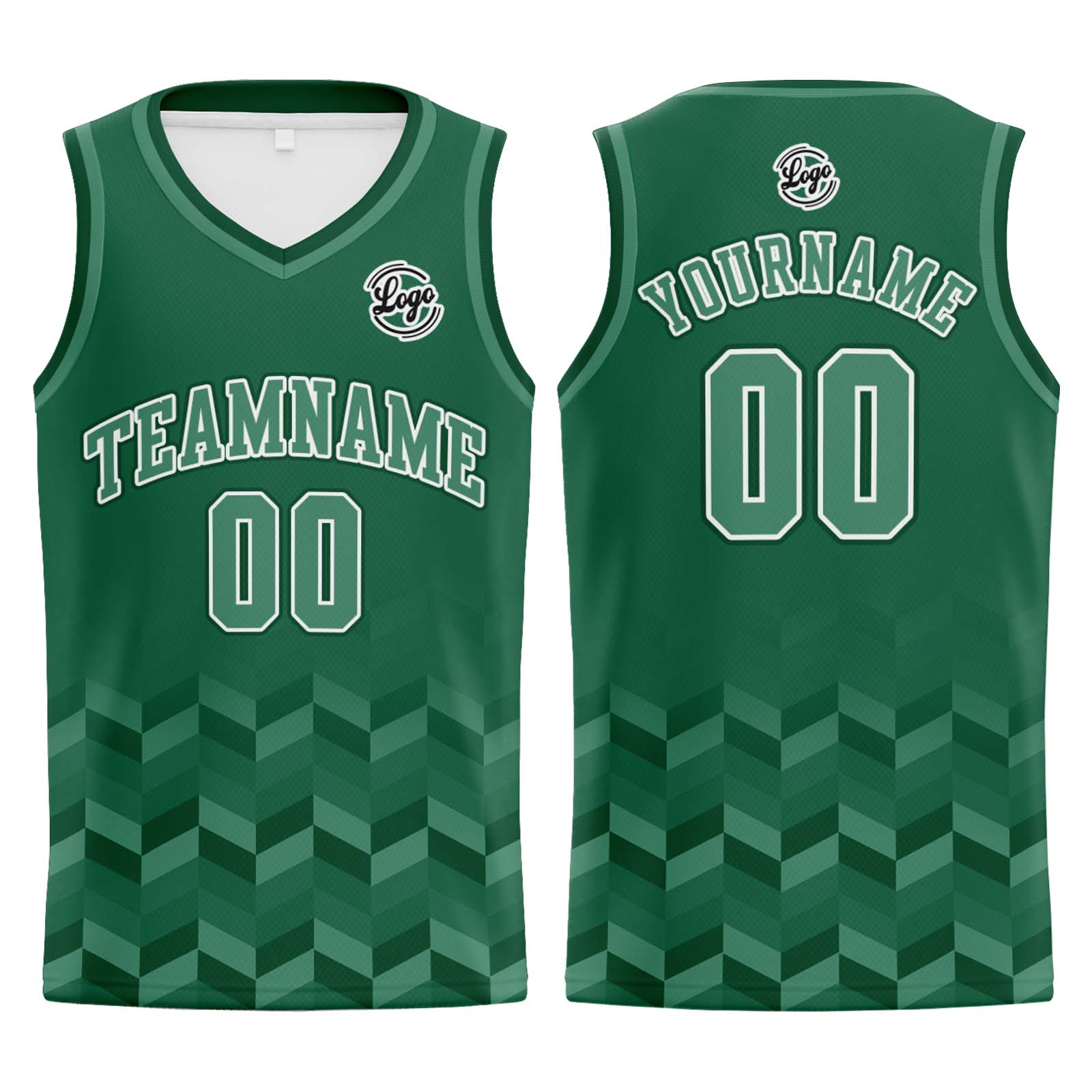 Custom Green Basketball Jersey Uniform Suit Printed Your Logo Name Number