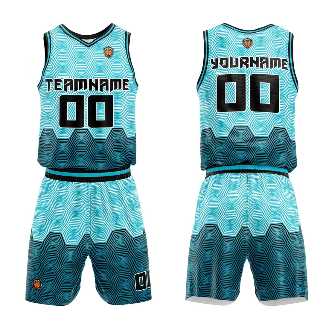 Custom Aqua Basketball Jersey Uniform Suit Printed Your Logo Name Number