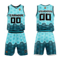 Custom Aqua Basketball Jersey Uniform Suit Printed Your Logo Name Number