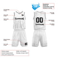 Custom Basketball Jersey Uniform Suit Printed Your Logo Name Number White-Night View