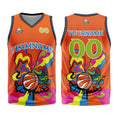 Custom Orange Basketball Jersey Uniform Suit Printed Your Logo Name Number