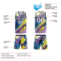 Custom Basketball Jersey Uniform Suit Printed Your Logo Name Number Navy&Purple