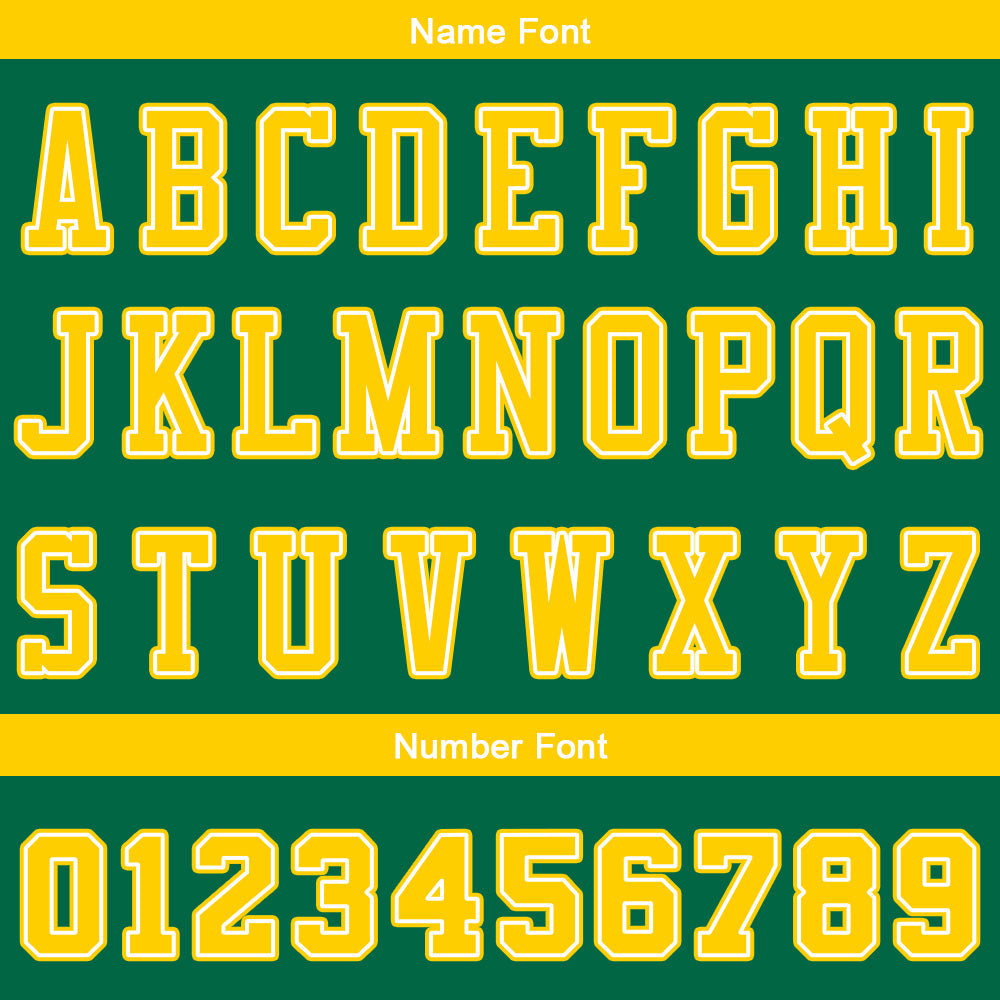 Custom Basketball Jersey Uniform Suit Printed Your Logo Name Number Green-Yellow