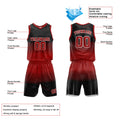 Custom Basketball Jersey Uniform Suit Printed Your Logo Name Number Red-Black
