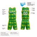 Custom Basketball Jersey Uniform Suit Printed Your Logo Name Number Acoustic wave-Green