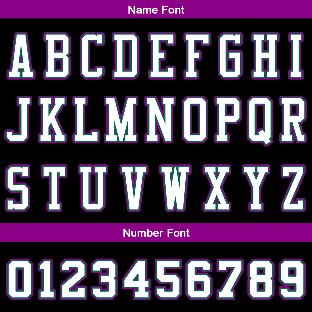 Custom Basketball Jersey Uniform Suit Printed Your Logo Name Number Black-Green-Purple