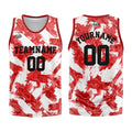 Custom Basketball Jersey Uniform Suit Printed Your Logo Name Number Red&White
