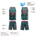 Custom Green Red Basketball Jersey Uniform Suit Printed Your Logo Name Number