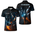 Cosmic Vortex Energy Trails Bowling Jersey