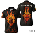 Fiery Flames Pixel Energy Bowling Jersey