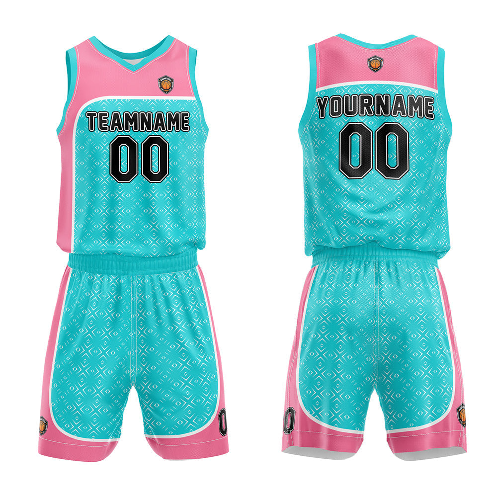 Custom Basketball Jersey Uniform Suit Printed Your Logo Name Number Pink