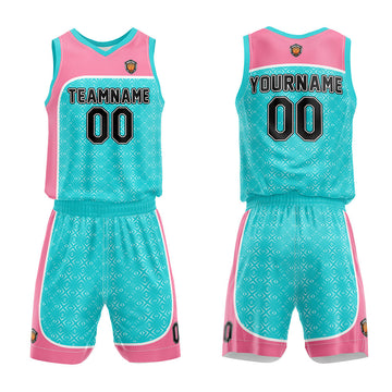 Custom Basketball Jersey Uniform Suit Printed Your Logo Name Number Pink