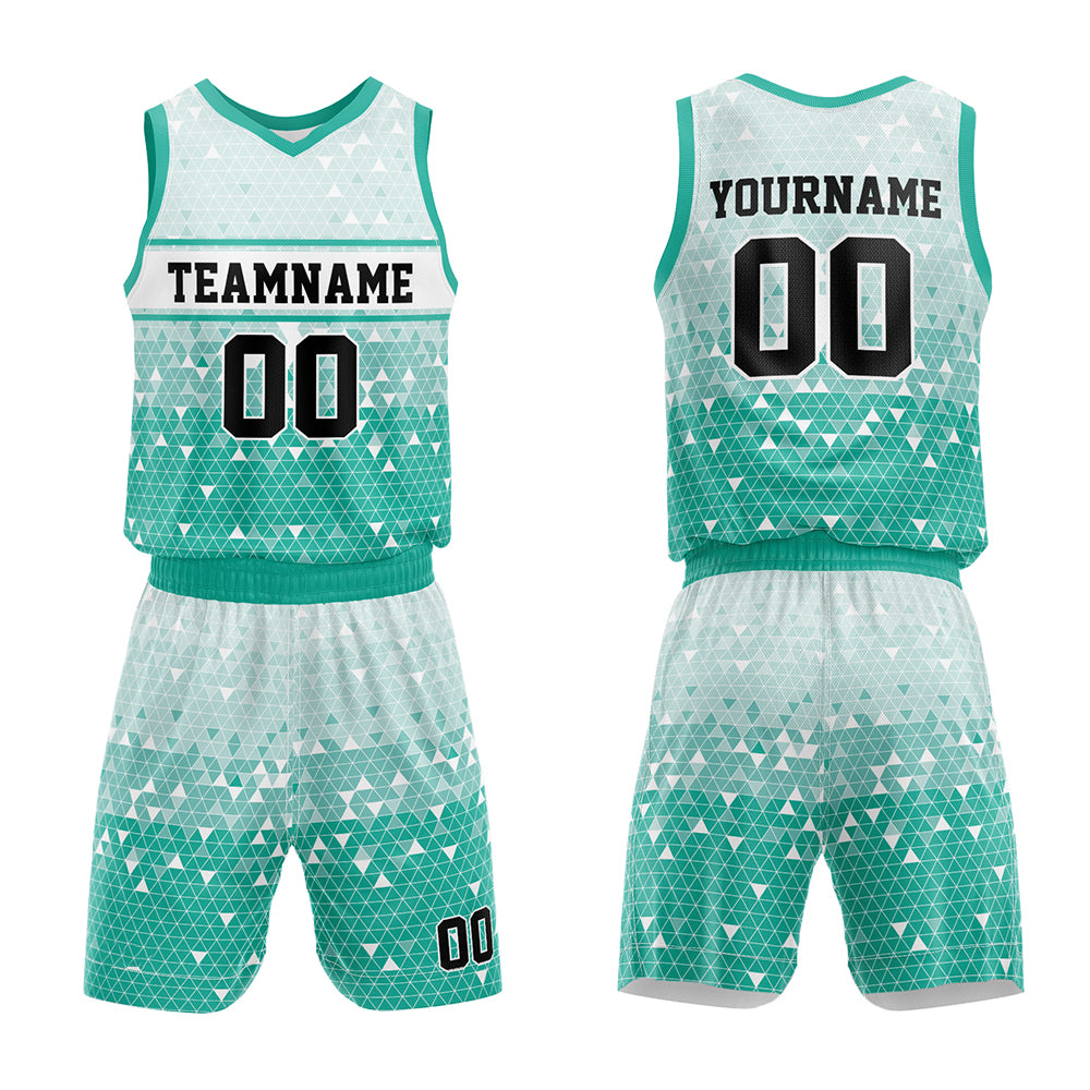 Custom Basketball Jersey Uniform Suit Printed Your Logo Name Number Green