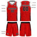 Custom Red Basketball Jersey Uniform Suit Printed Your Logo Name Number